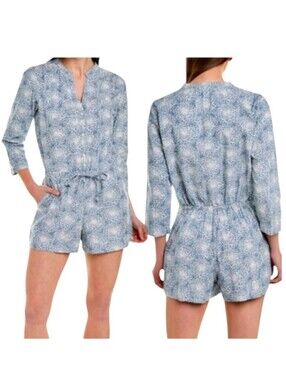 J. Crew Mercantile Floral Shorts Romper Drawstring Waist